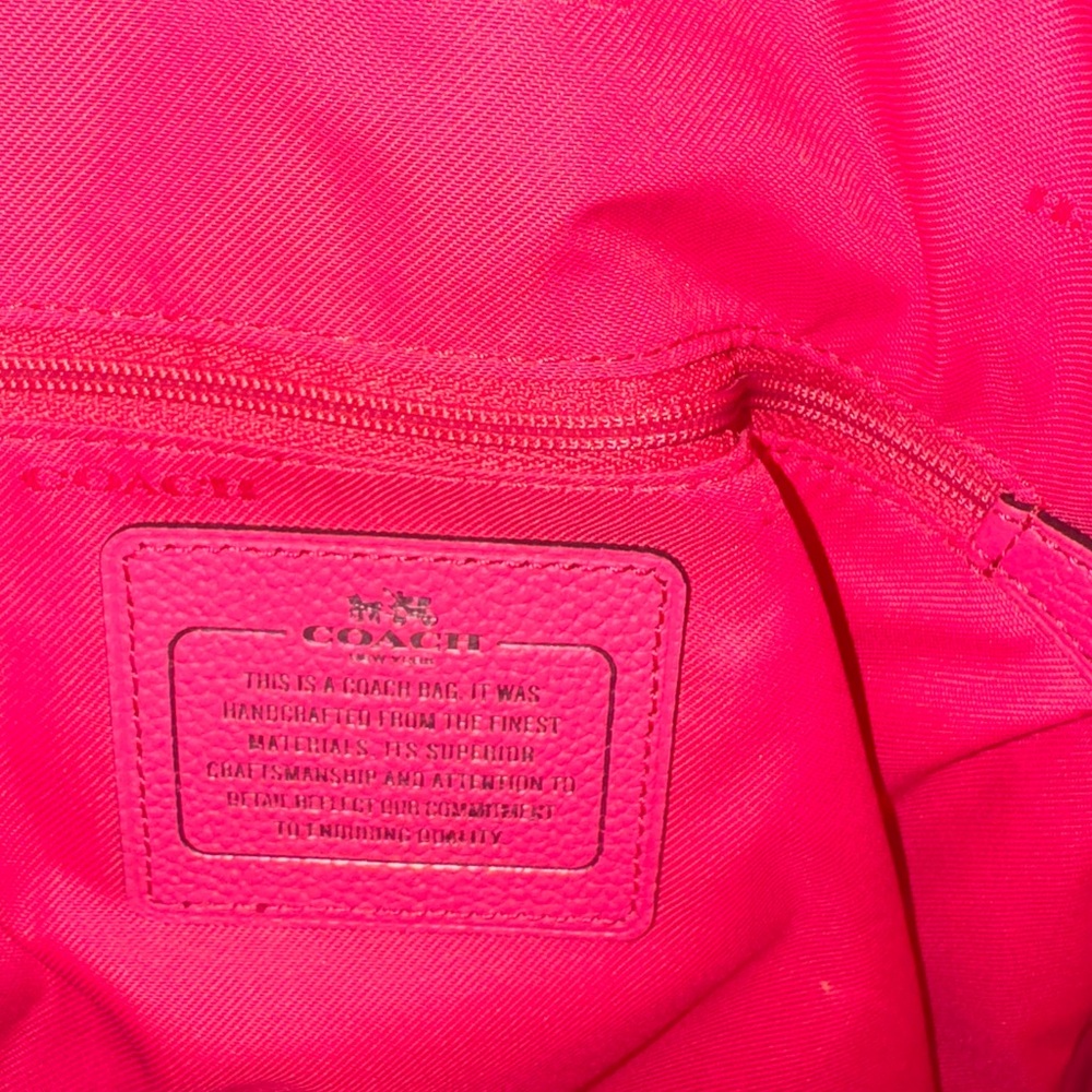 Coach Vibrant Pink Studded Shoulder Bag - Picture 7 of 7